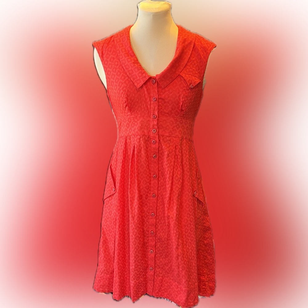 EUC Anthropologie Postmark Retro Style Four Corners Shirt Dress